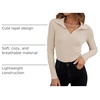image:imageZESICA Womens Fall Long Sleeve Sweaters Casual Knitted TopsSand