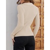 image:imageZESICA Womens Fall Long Sleeve Sweaters Casual Knitted TopsSand