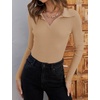 image:imageZESICA Womens Fall Long Sleeve Sweaters Casual Knitted TopsToffee