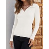 image:imageZESICA Womens Fall Long Sleeve Sweaters Casual Knitted TopsWhite