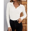 image:imageZESICA Womens Fall Long Sleeve Sweaters Casual Knitted TopsWhite