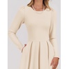 image:imageZESICA Womens Fall Long Sleeve Wedding Guest Formal Midi DressApricot