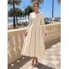 image:imageZESICA Womens Fall Long Sleeve Wedding Guest Formal Midi DressApricot