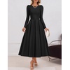image:imageZESICA Womens Fall Long Sleeve Wedding Guest Formal Midi DressBlack