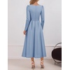 image:imageZESICA Womens Fall Long Sleeve Wedding Guest Formal Midi DressBlue