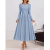 image:imageZESICA Womens Fall Long Sleeve Wedding Guest Formal Midi DressBlue