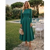 image:imageZESICA Womens Fall Long Sleeve Wedding Guest Formal Midi DressGreen