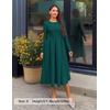 image:imageZESICA Womens Fall Long Sleeve Wedding Guest Formal Midi DressGreen