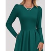 image:imageZESICA Womens Fall Long Sleeve Wedding Guest Formal Midi DressGreen