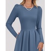image:imageZESICA Womens Fall Long Sleeve Wedding Guest Formal Midi DressGreyblue