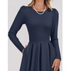 image:imageZESICA Womens Fall Long Sleeve Wedding Guest Formal Midi DressNavy