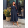 image:imageZESICA Womens Fall Long Sleeve Wedding Guest Formal Midi DressNavy