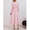 image:imageZESICA Womens Fall Long Sleeve Wedding Guest Formal Midi DressPink