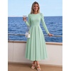 image:imageZESICA Womens Fall Long Sleeve Wedding Guest Formal Midi DressSage