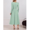 image:imageZESICA Womens Fall Long Sleeve Wedding Guest Formal Midi DressSage