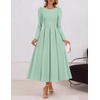 image:imageZESICA Womens Fall Long Sleeve Wedding Guest Formal Midi DressSage