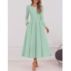image:imageZESICA Womens Fall Long Sleeve Wedding Guest Formal Midi DressSage