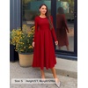 image:imageZESICA Womens Fall Long Sleeve Wedding Guest Formal Midi DressWine