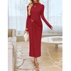 image:imageZESICA Womens Fall Long Sleeve Wedding Guest Midi DressesBurgundy