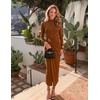 image:imageZESICA Womens Fall Long Sleeve Wedding Guest Midi DressesCaramel
