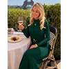 image:imageZESICA Womens Fall Long Sleeve Wedding Guest Midi DressesGreen