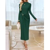 image:imageZESICA Womens Fall Long Sleeve Wedding Guest Midi DressesGreen