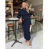 image:imageZESICA Womens Fall Long Sleeve Wedding Guest Midi DressesNavy