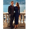 image:imageZESICA Womens Fall Long Sleeve Wedding Guest Midi DressesNavy