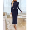 image:imageZESICA Womens Fall Long Sleeve Wedding Guest Midi DressesNavy