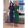 image:imageZESICA Womens Fall Long Sleeve Wedding Guest Midi DressesNavy