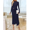 image:imageZESICA Womens Fall Long Sleeve Wedding Guest Midi DressesNavy