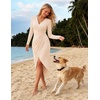 image:imageZESICA Womens Fall Long Sleeve Wrap Bodycon Cocktail Party DressesApricot