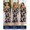 image:imageZESICA Womens Fall Off Shoulder Floral Wedding Guest Maxi DressesBlack