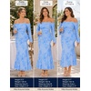 image:imageZESICA Womens Fall Off Shoulder Floral Wedding Guest Maxi DressesBlue
