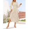 image:imageZESICA Womens Fall Wedding Guest Long Sleeve Boho Midi DressApricot