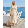 image:imageZESICA Womens Fall Wedding Guest Long Sleeve Boho Midi DressApricot