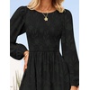 image:imageZESICA Womens Fall Wedding Guest Long Sleeve Boho Midi DressBlack