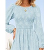 image:imageZESICA Womens Fall Wedding Guest Long Sleeve Boho Midi DressBlue