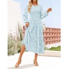 image:imageZESICA Womens Fall Wedding Guest Long Sleeve Boho Midi DressBlue