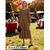 image:imageZESICA Womens Fall Wedding Guest Long Sleeve Boho Midi DressCaramel