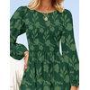 image:imageZESICA Womens Fall Wedding Guest Long Sleeve Boho Midi DressDark Green