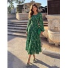 image:imageZESICA Womens Fall Wedding Guest Long Sleeve Boho Midi DressDark Green