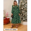 image:imageZESICA Womens Fall Wedding Guest Long Sleeve Boho Midi DressDark Green