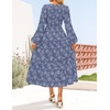 image:imageZESICA Womens Fall Wedding Guest Long Sleeve Boho Midi DressDusty Blue