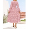 image:imageZESICA Womens Fall Wedding Guest Long Sleeve Boho Midi DressPink
