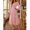 image:imageZESICA Womens Fall Wedding Guest Long Sleeve Boho Midi DressPink
