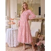 image:imageZESICA Womens Fall Wedding Guest Long Sleeve Boho Midi DressPink