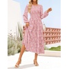 image:imageZESICA Womens Fall Wedding Guest Long Sleeve Boho Midi DressPink