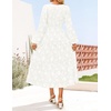 image:imageZESICA Womens Fall Wedding Guest Long Sleeve Boho Midi DressWhite