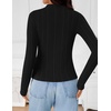 image:imageZESICA Womens Fleece Sherpa Lined Tops Fall Winter SweatersBlack